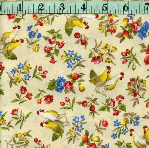 Provence Rooter and Floral Toss on Cream Provence Rooter and Floral Toss on Cream