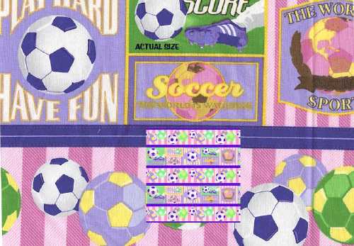 Sports Collage - Soccer Stripes Pink