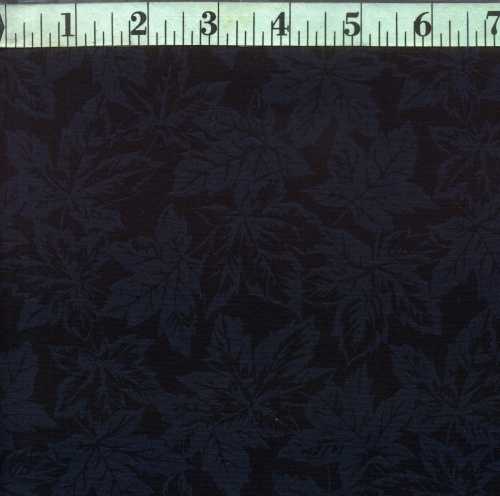 Dark Illusions Blue on Black Tonal Leaf