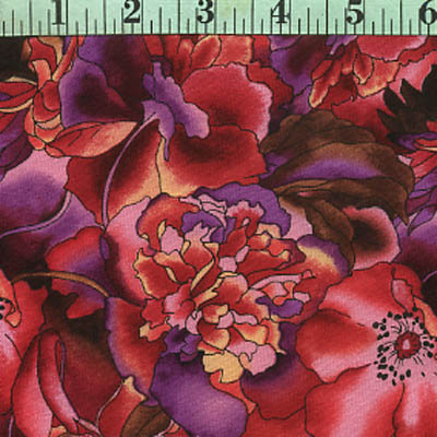 Flowers, Large, Tropical, Reds and Purple