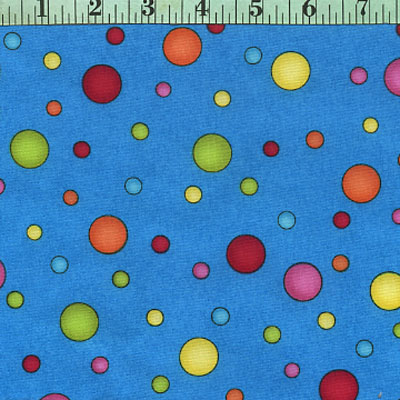 Dots Bounce, Multi on Blue