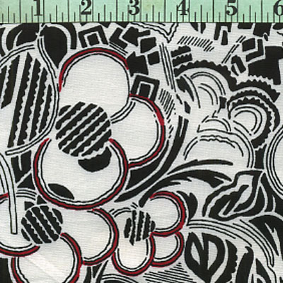 Flowers, Outlines, Black, White, Red