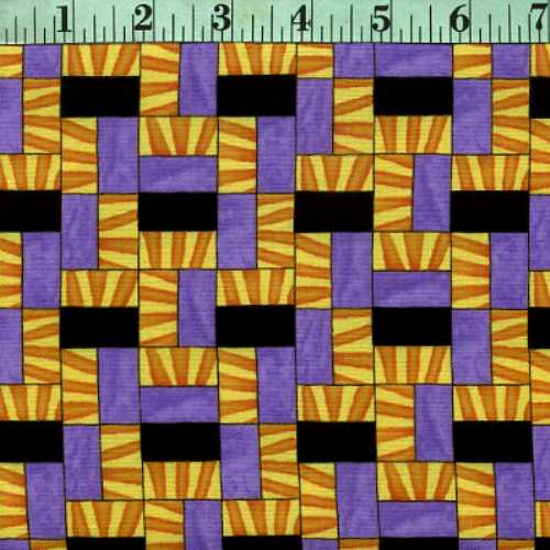 Purple Stripes on Yellow, Black and Yellow Solids (Dark) Purple Stripes on Yellow, Black and Yellow Solids (Dark)