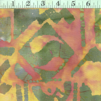 Batik, Shapes, Red, Yellow
