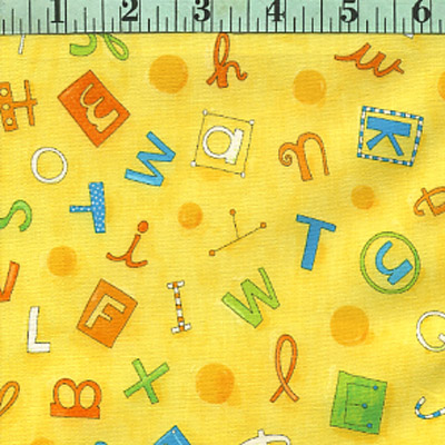 Alphabet Toss on Yellow Alphabet Toss on Yellow