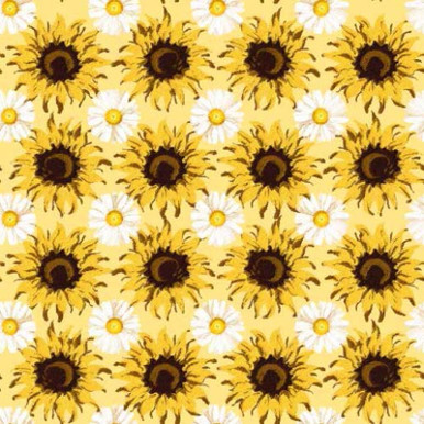 Sunflower Sunshine White and Yellow