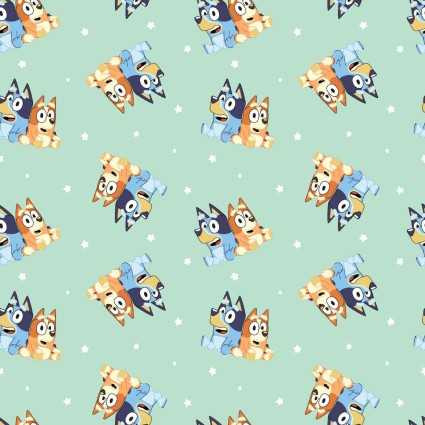 Bluey Bingo Best Friends on Mint Aqua
